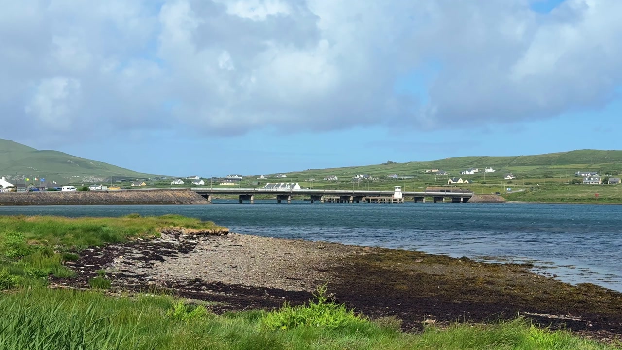 Ireland tourism bridge from Portmagee on the mainland to Valencia Island ring of kerry