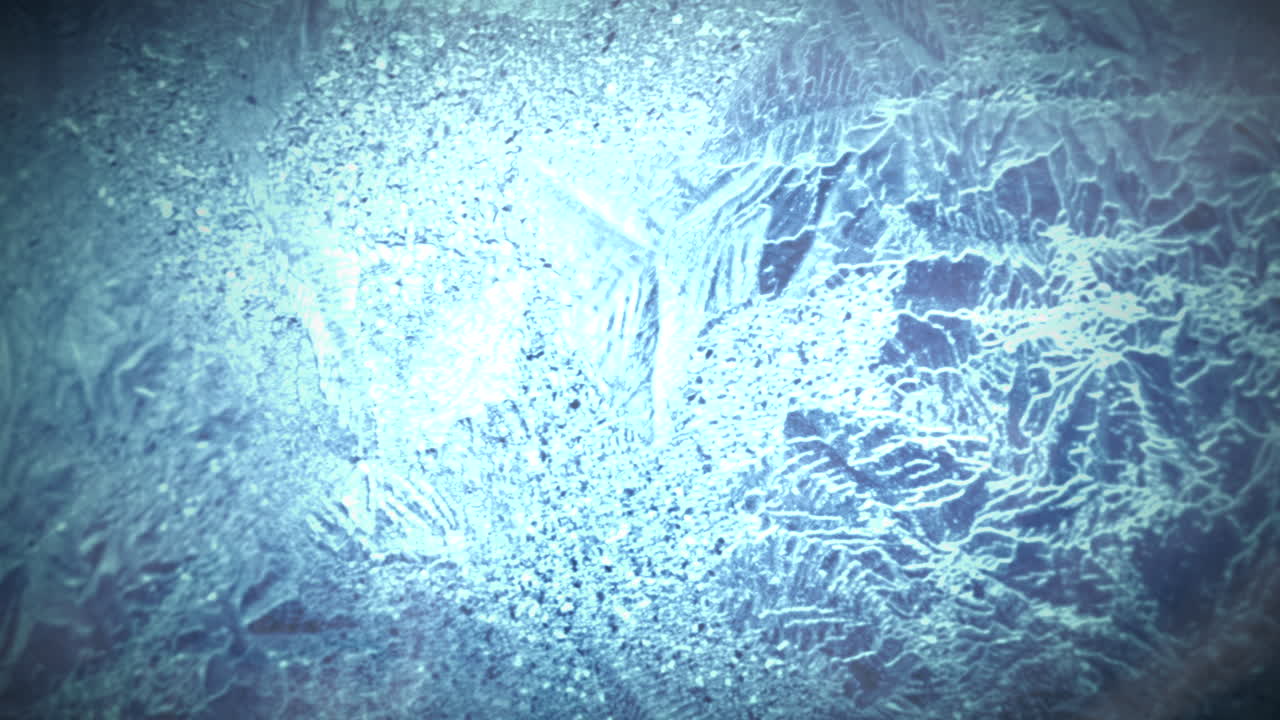 눈과 모션 카메라 1이 있는 얼음 영화 배경