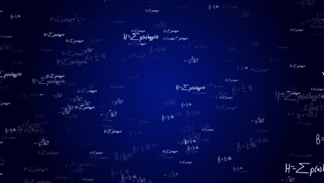 4k animación bucle fórmulas matemáticas y formas geométricas de fondo.