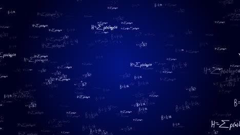 4k animation loop mathematical formulas and geometric shapes background.