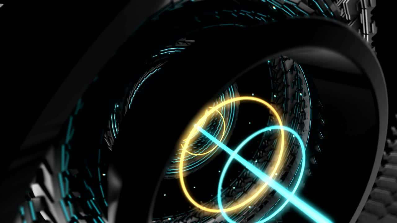 3d 모션 그래픽 요소, 추상 하이테크 서클, 로 기계 기어 ui, 4k 루프