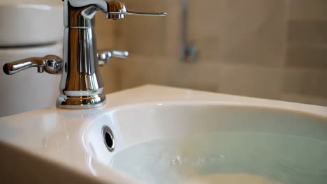 modern bidet with faucet