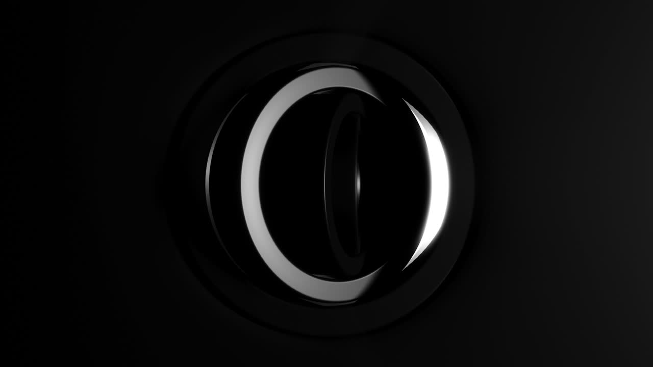Padrão de Círculos 3D em Loop com Luz Brilhante que Emerge
