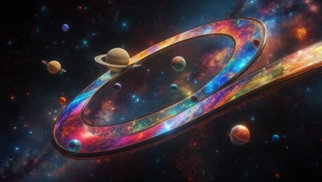 anillo cósmico a través de la galaxia