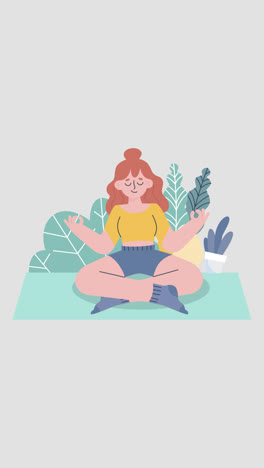 woman meditating