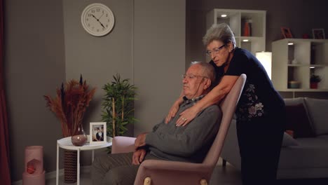 elderly husband and wife happiness.