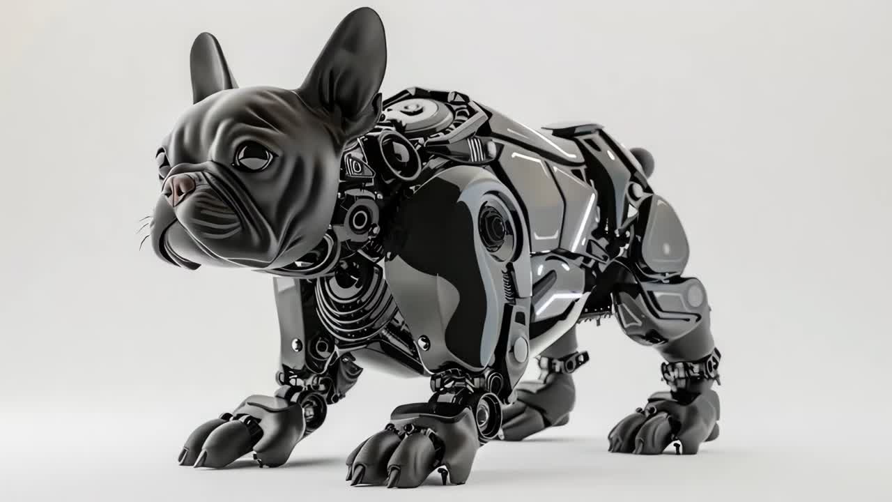 Mechanical French Bulldog Robot