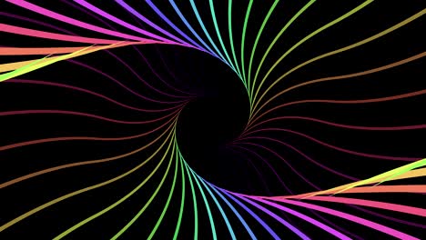 abstract color swirl lines background spiral infinity tunnel seamless looping animation