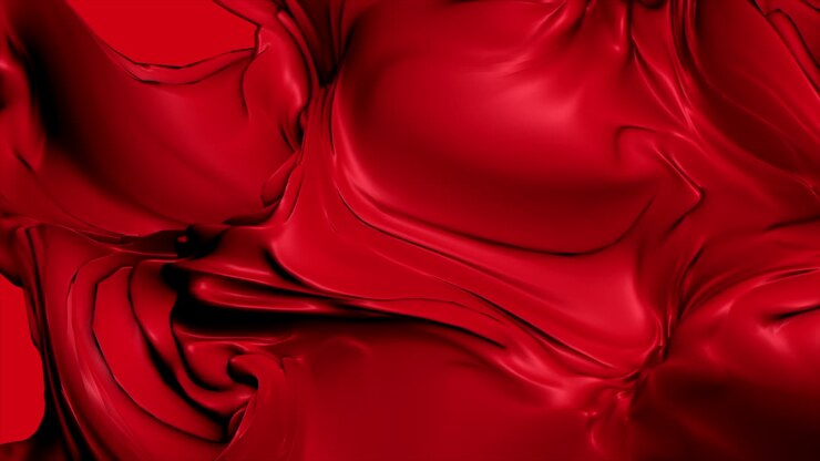 Red Silk Flowing Fabric