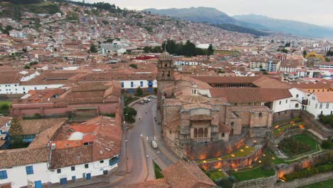 Panoramic-View-Of-Qorikancha-Inca-Empire,-Cusco,-Peru