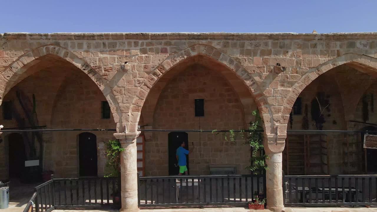 gran posada aérea (büyük han) cervansarai en el casco antiguo de nicosia, chipre del norte