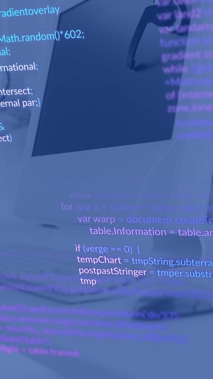Composição de processamento de dados financeiros sobre espaço para texto em fundo roxo