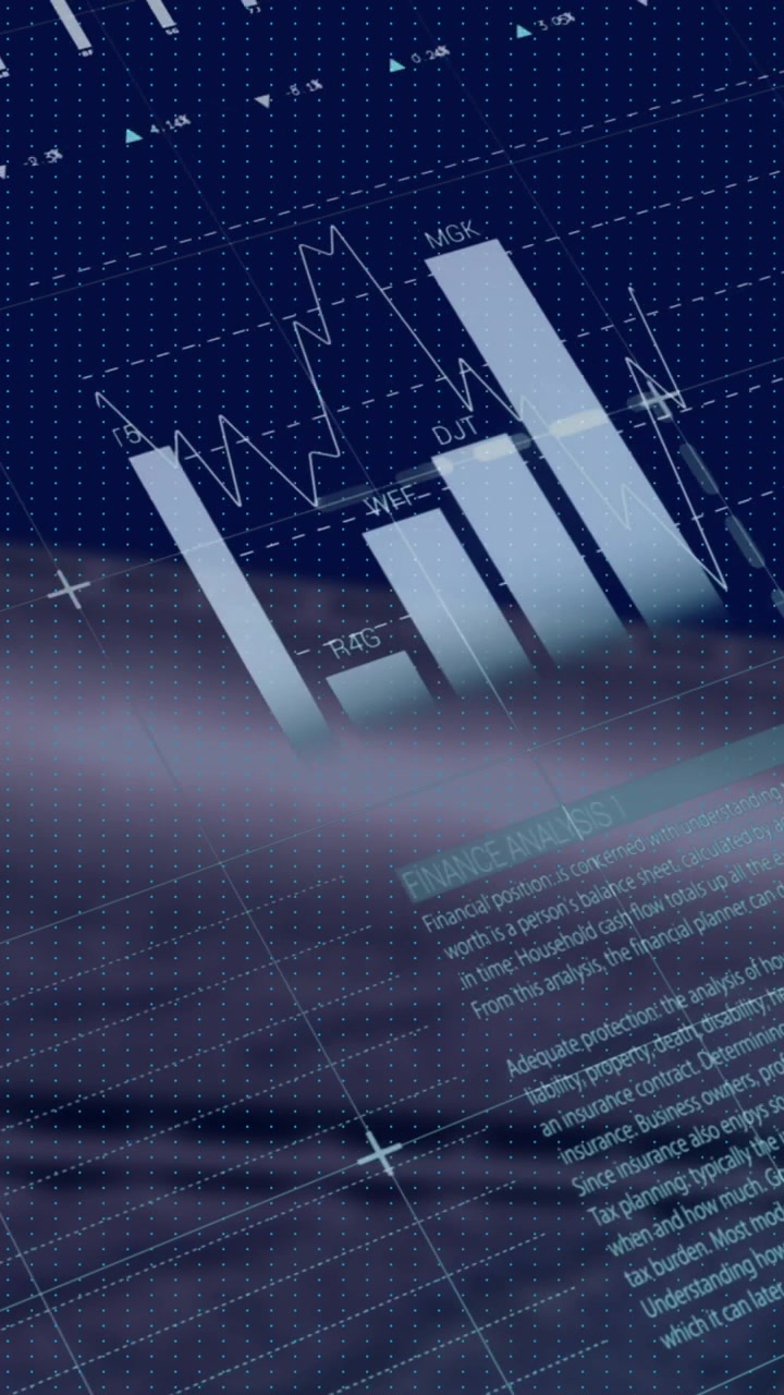 Animation of statistics and financial data processing
