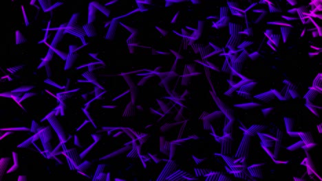 Animation-of-network-of-glowing-purple-connections-on-black-background