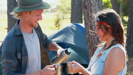 couple sharing coffee 4k