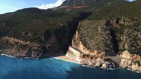 vista aérea de la playa de kaputas. kas turquía.4k