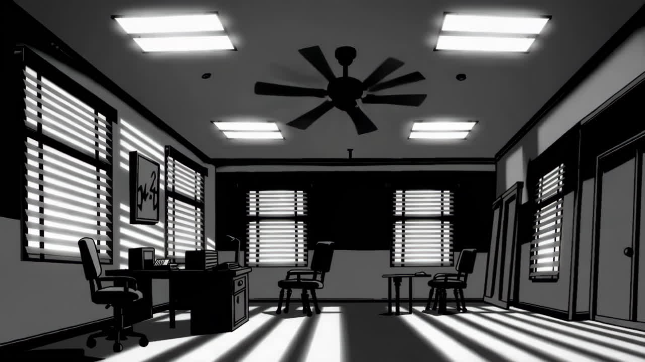 Empty Office Interior Illustration