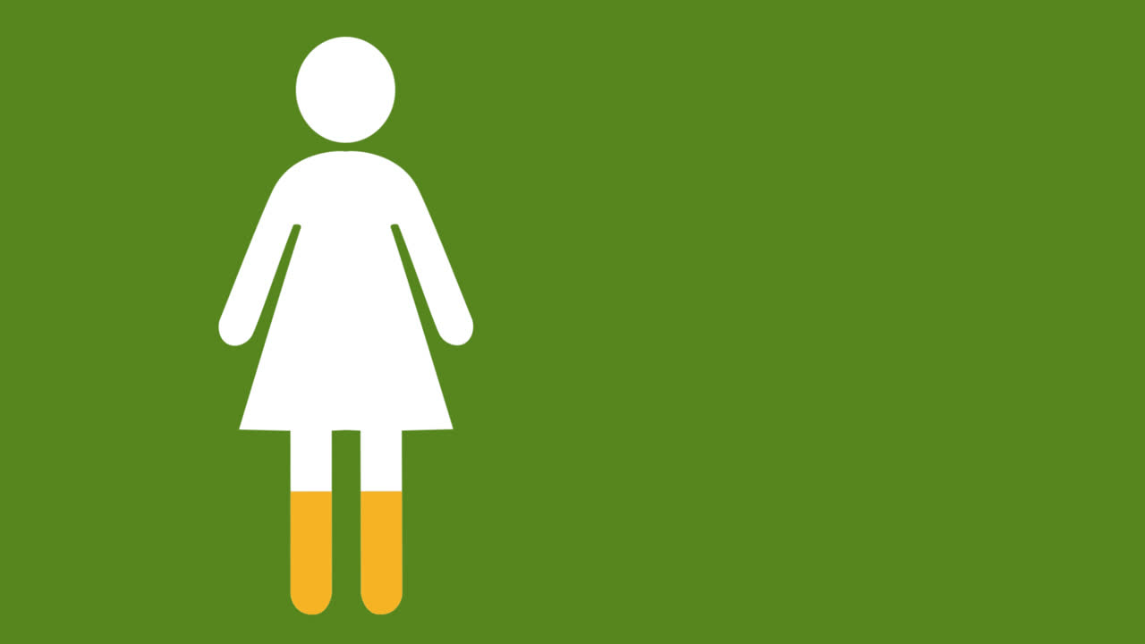 색으로 가득 찬 여성 모양