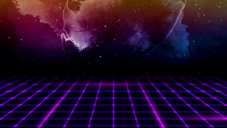 retro futurista abstracto de alta tecnología de fondo de movimiento