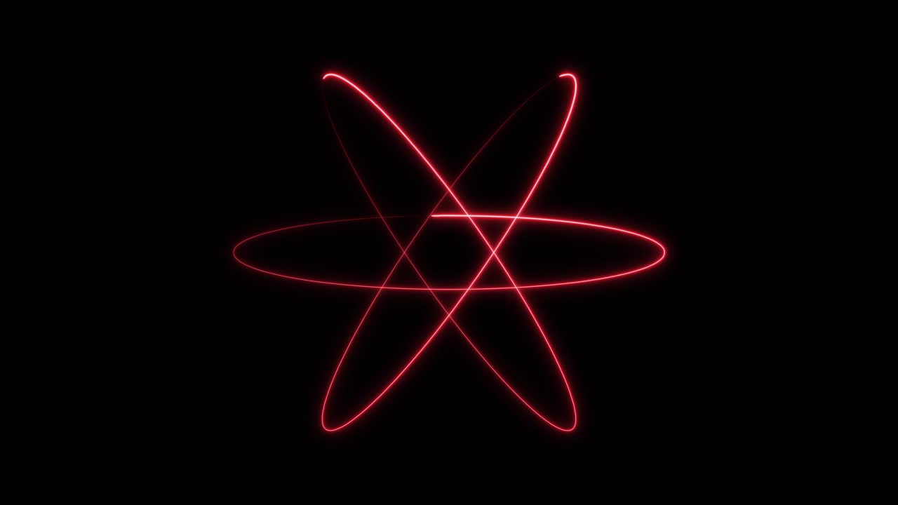 Abstract Glowing Atom