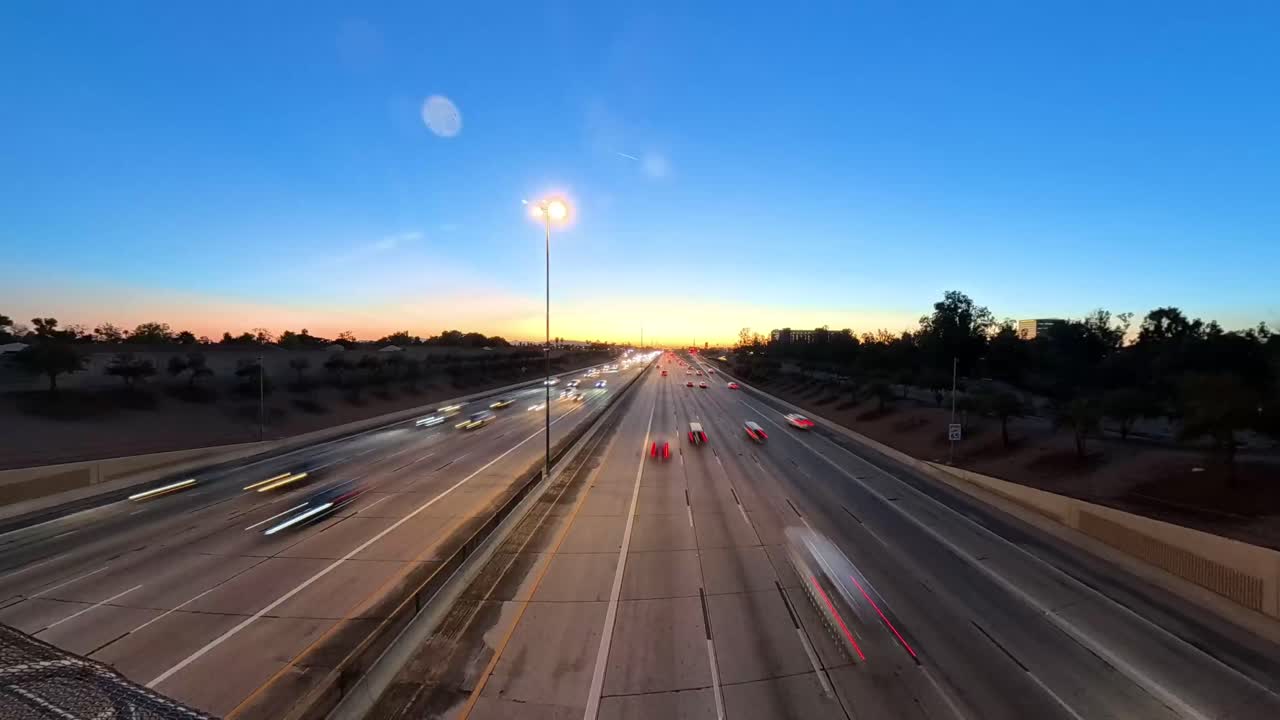 Time Lapse of Arizona highway 60 in Gilbert and Mesa Arizona USA.