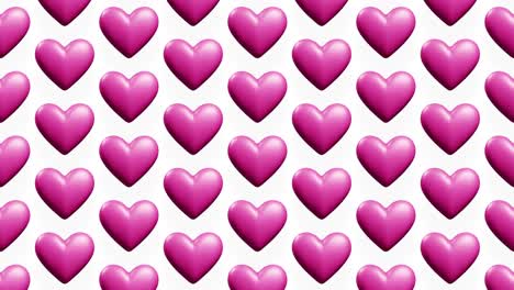 las formas flotantes del corazón son animaciones en bucle.