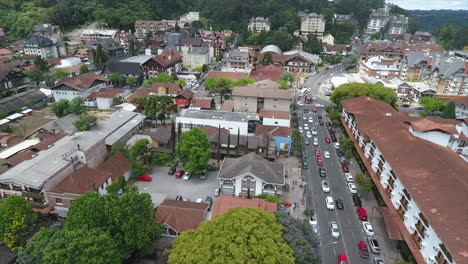 city in german style, gramado from above