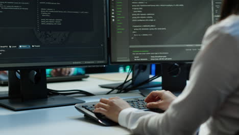close up of it expert in server hub establishing performance benchmarks