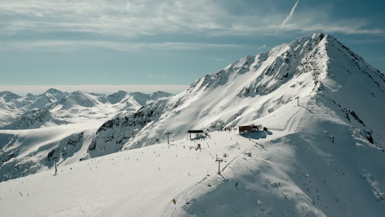 Ski resort in Bansko Mountains, Bulgaria, Aerial