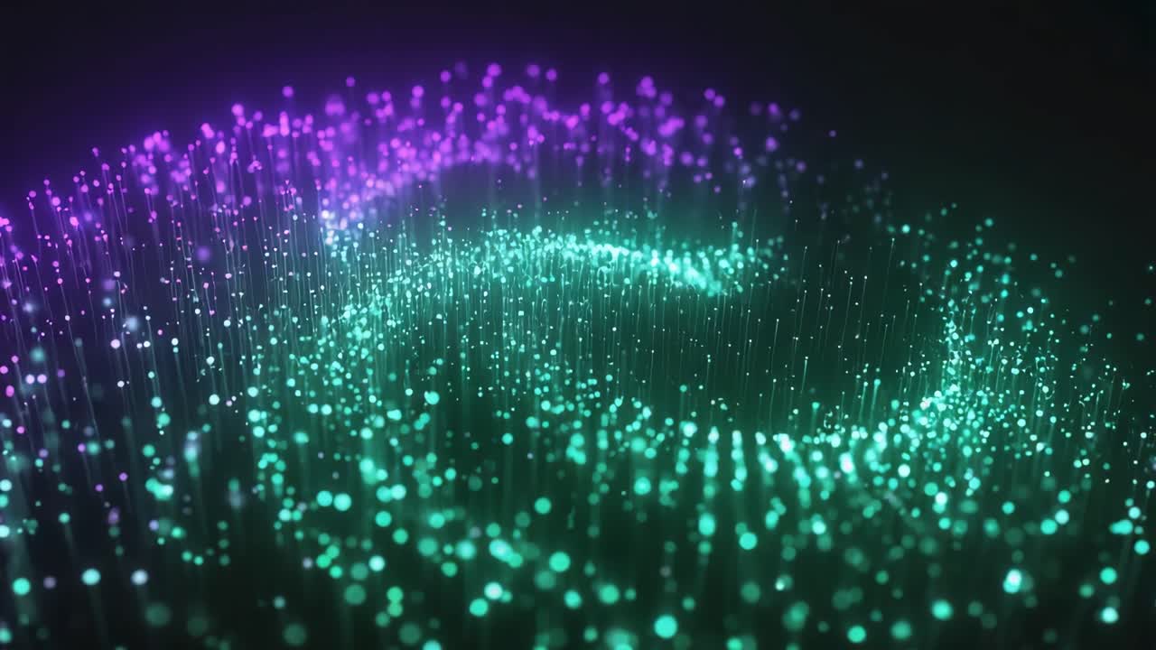 Abstract Glowing Particles