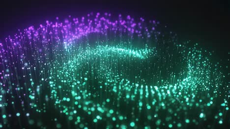 abstract glowing particles