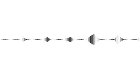 una simple visualización de audio de voz en blanco y negro