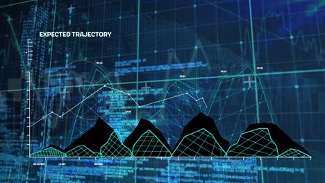 animation of data processing on black background