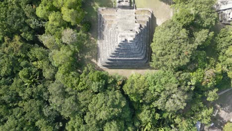 The-pyramid-of-theTemple-1-at-Chacchoben,-Mayan-archeological-site,-Quintana-Roo,-Mexico