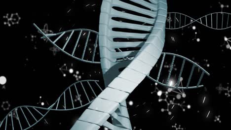 Animation-of-dna-helixes-and-floating-nucleotides-and-lines-moving-in-circular-motion