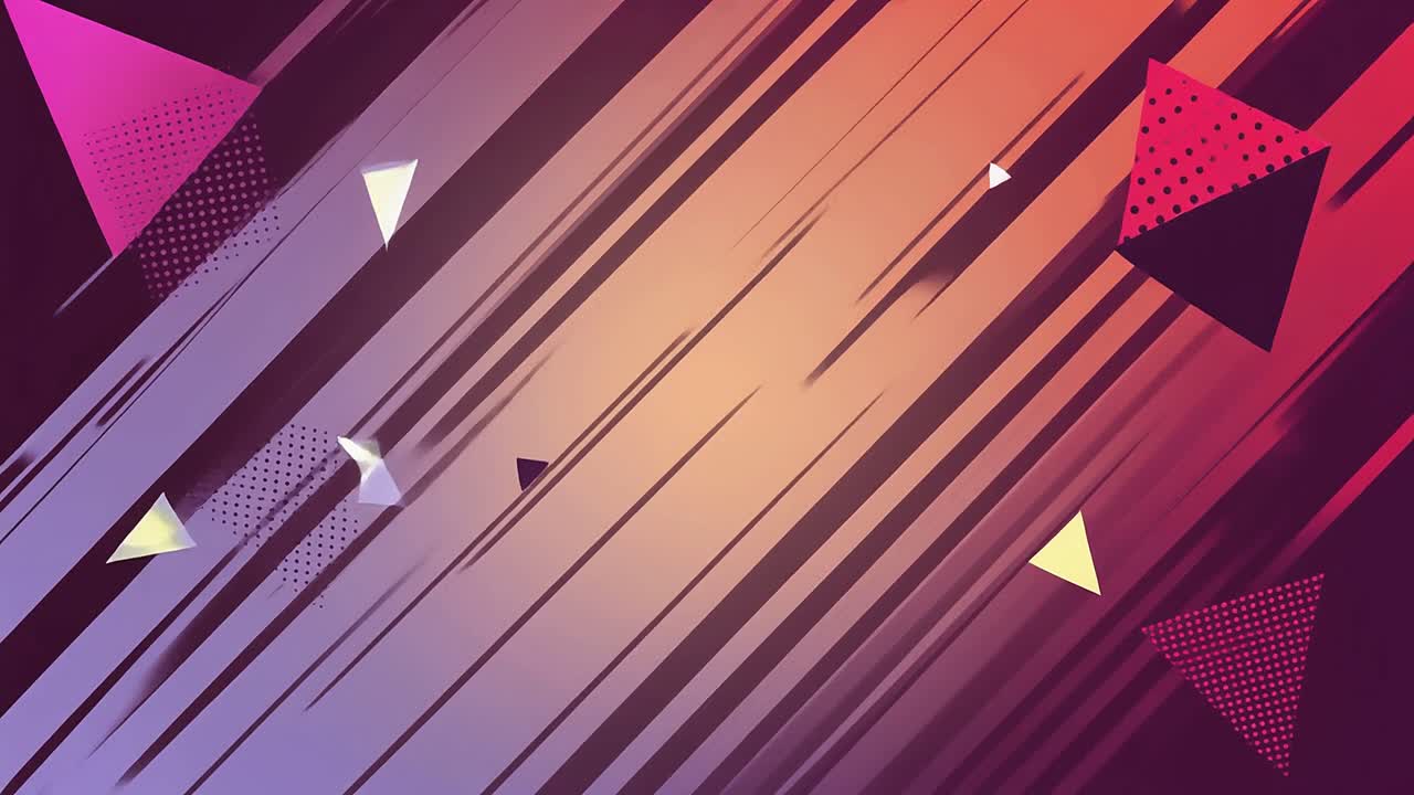 Dynamic Abstract Geometric Background with Moving Shapes and Lines