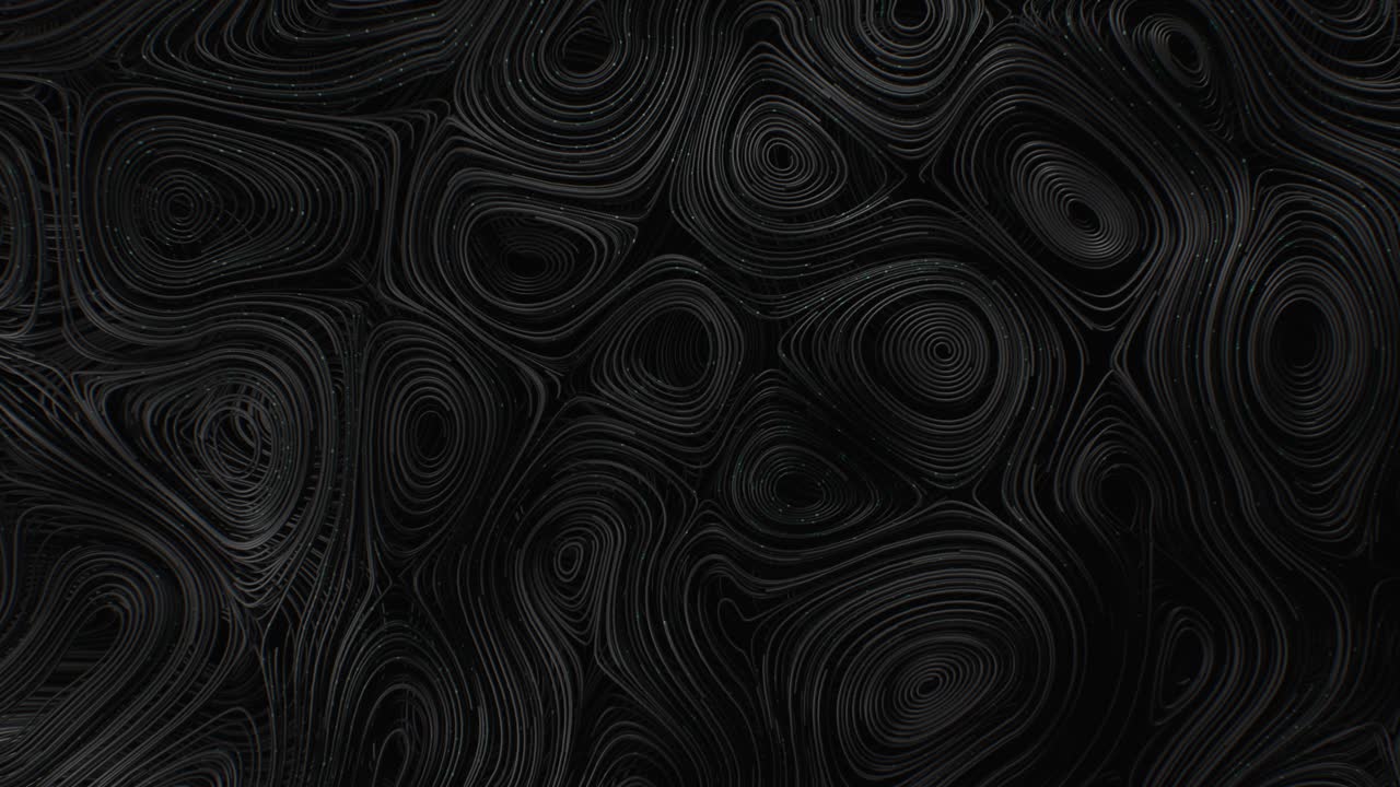 Linee topografiche circolari nere con codice matrix scorrevole
