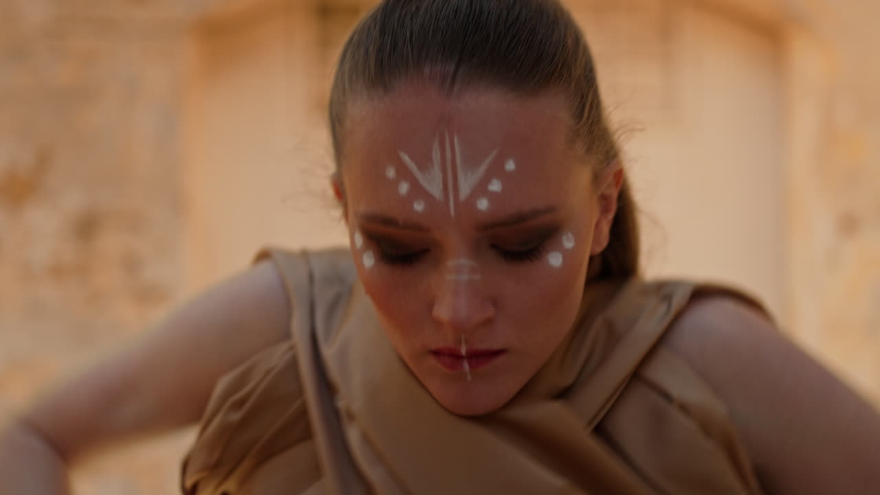 Contemporary Dancer, Girl Dancing with make up