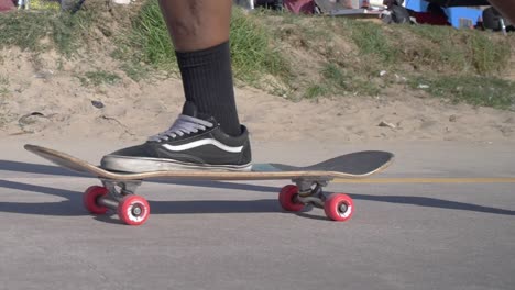 skateboard passing camera in la