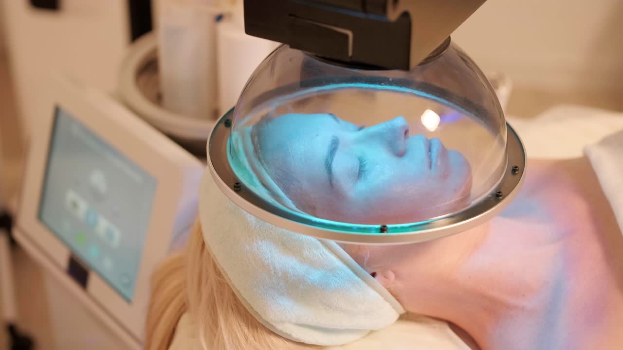 현대 화장품 클리닉에서 led 빛 얼굴 치료