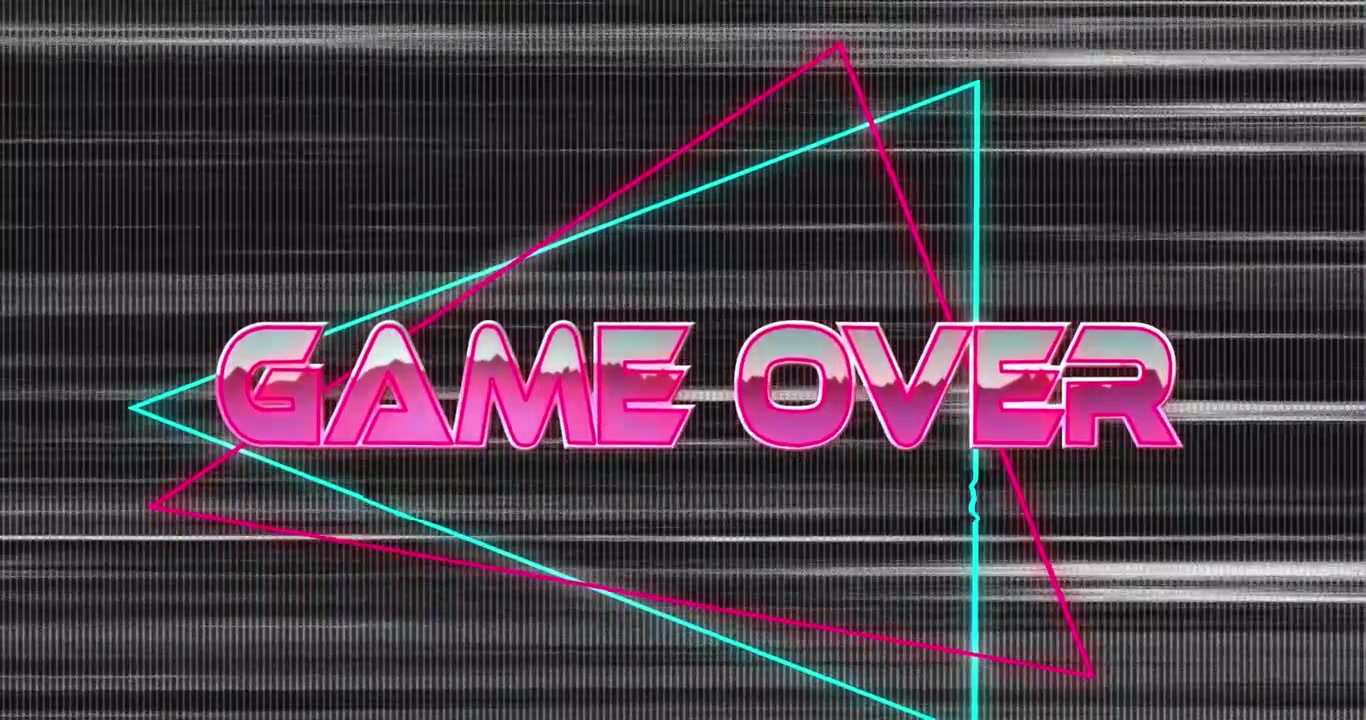 Animation of get ready over geometrical shapes and colorful rollers on black background