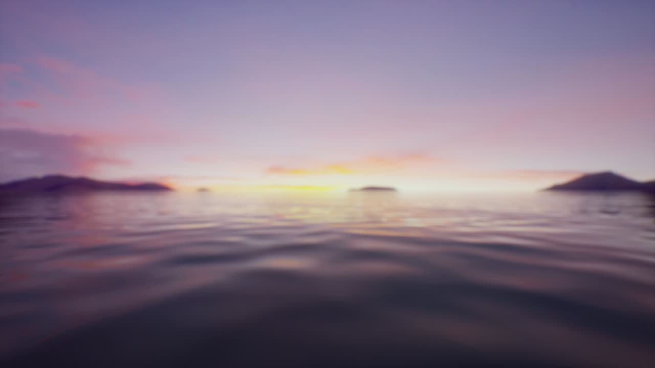 바다 위의 아름다운 일몰