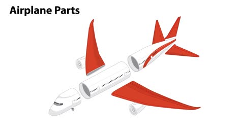 detailed breakdown of airplane components