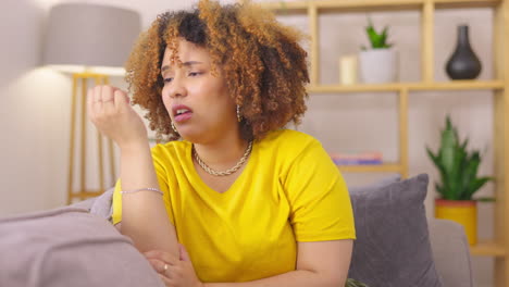 Stress,-anxiety-and-biting-nails-with-woman