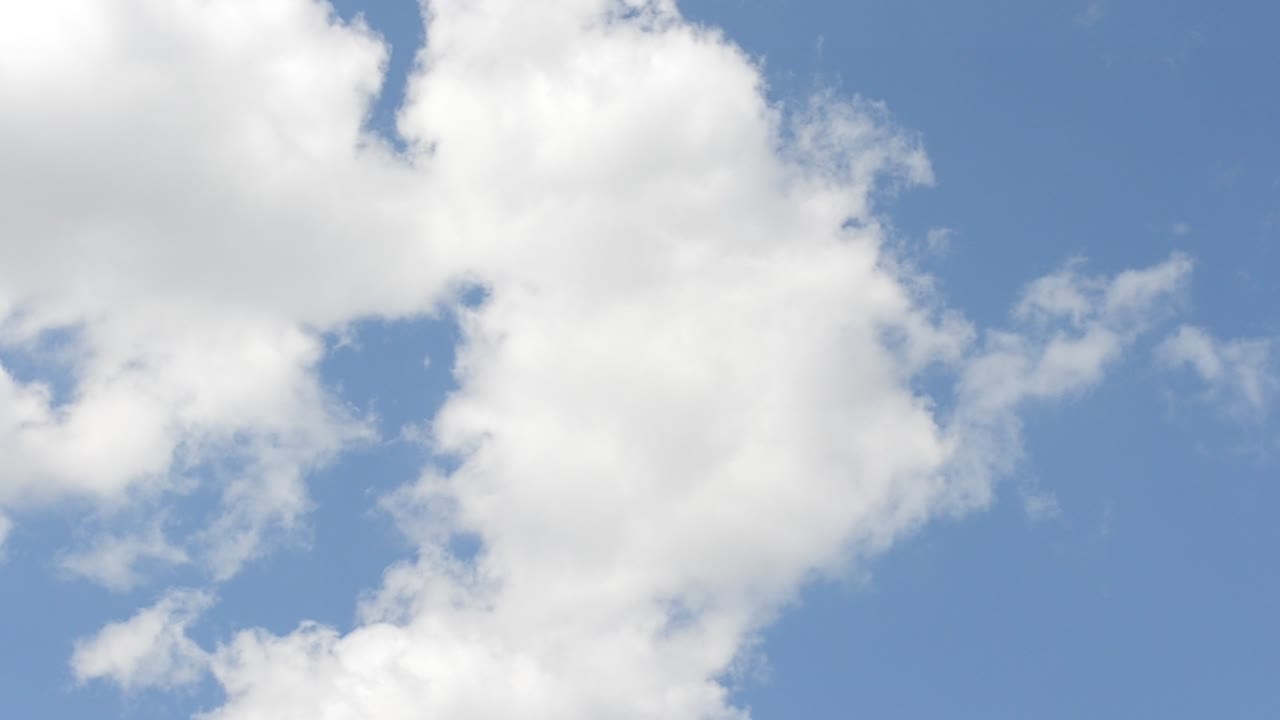Blue sky with clouds and sun
