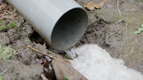 water flowing on during rain