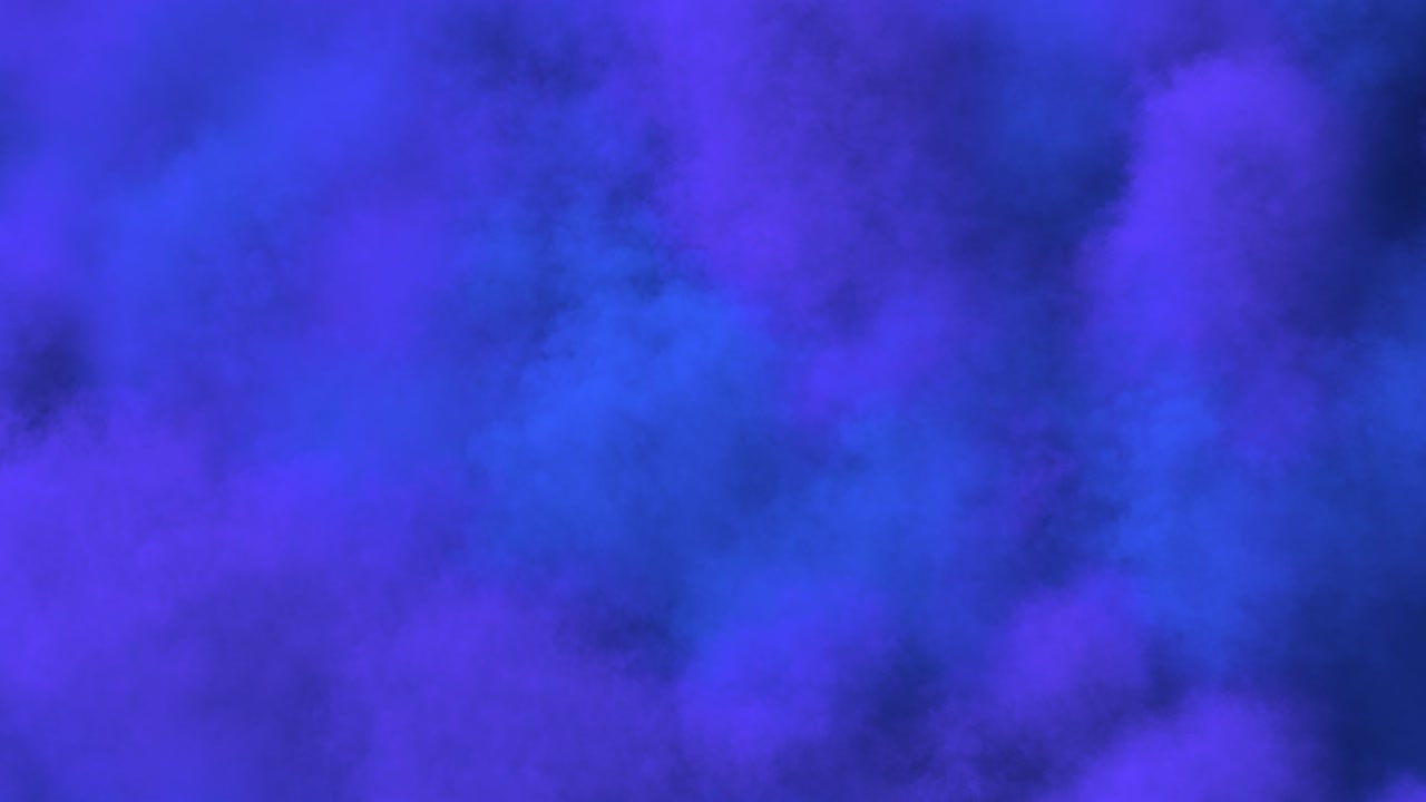 Fumo colorato che si diffonde, con un effetto di pulizia concentrica verso l'interno