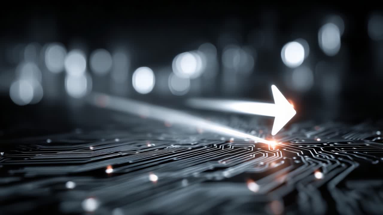 A Creative Exploration of Digital Connectivity: Illuminated Pathways on a Circuit Board Highlighting the Intersection of Technology and Design