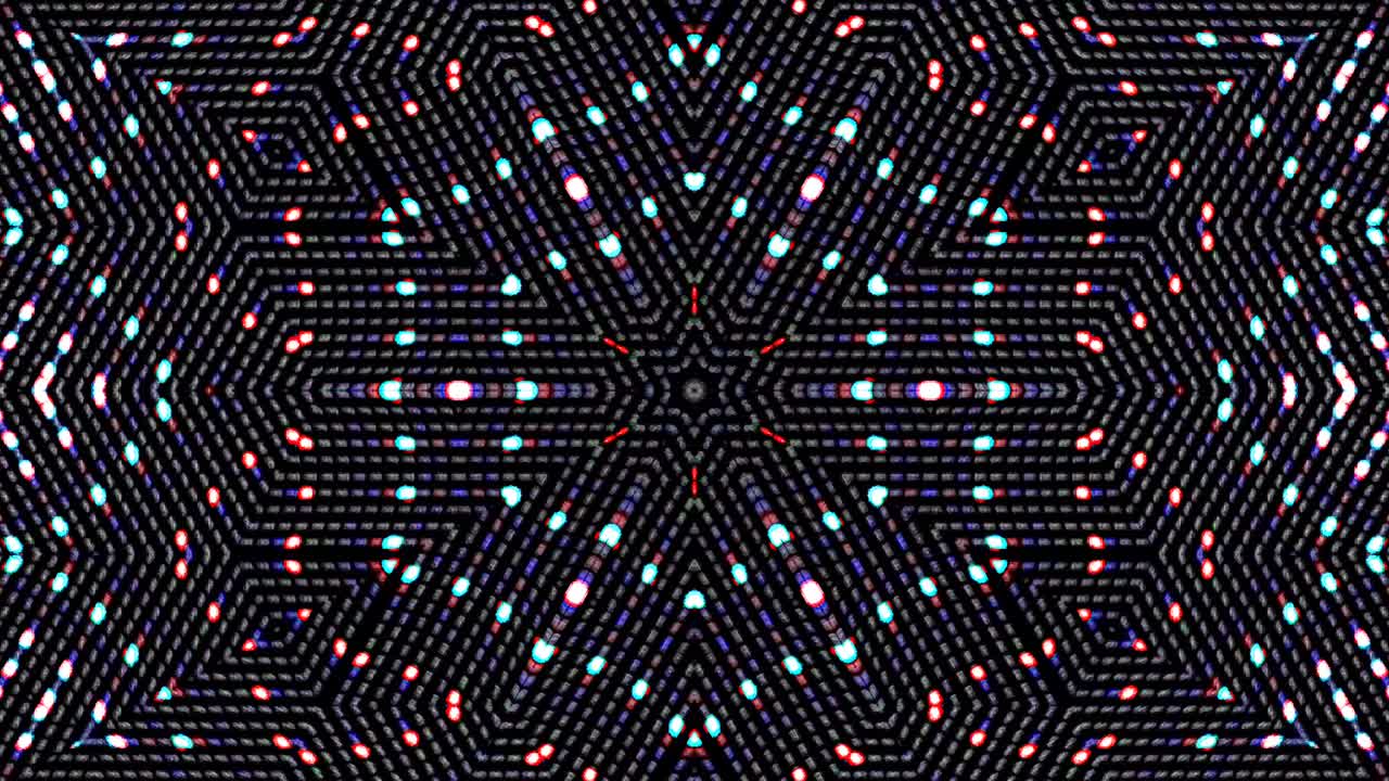 Beautiful abstract kaleidoscope that shines, a radiant light that regulates the subtle movements