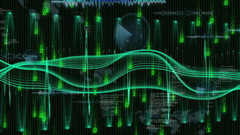 Animation-of-data-processing-and-diagrams-over-binary-coding